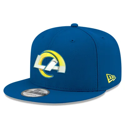 Men's New Era Royal Los Angeles Rams Old School Golfer Trucker Snapback Hat