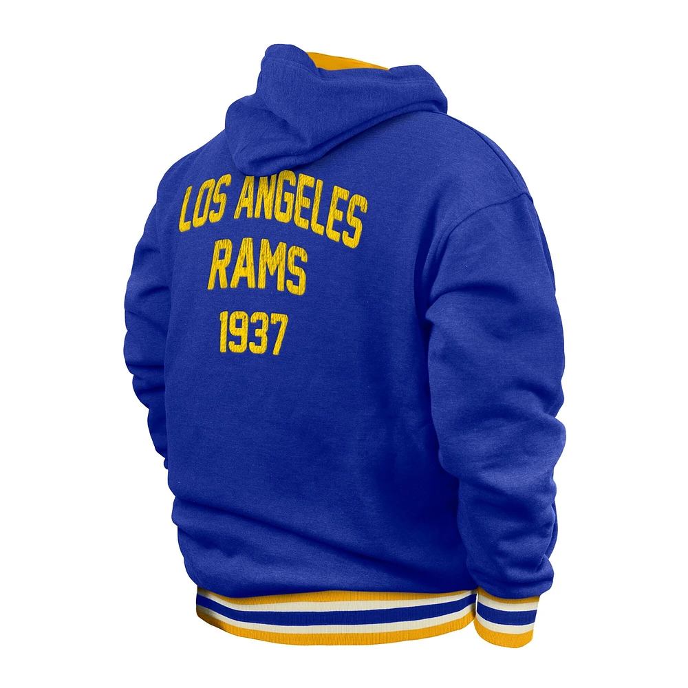 Men's New Era Royal Los Angeles Rams Big & Tall NFL Pullover Hoodie