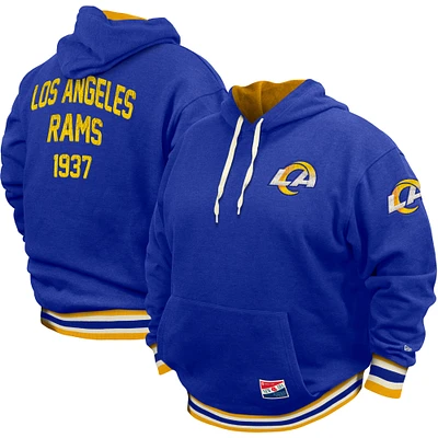 Sweat à capuche New Era Royal Los Angeles Rams NFL Big & Tall pour homme