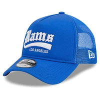 Casquette réglable New Era Royal Los Angeles Rams Caliber Trucker 9FORTY pour hommes