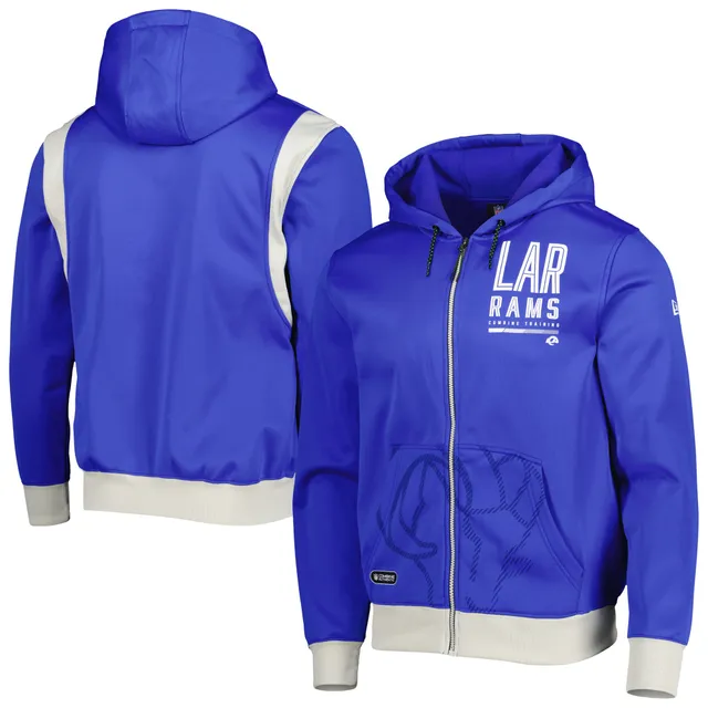 Men's Buffalo Bills New Era Royal Combine Drop Back Full-Zip Hoodie