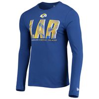 Men's New Era Royal Los Angeles Rams Combine Authentic Static Abbreviation Long Sleeve T-Shirt