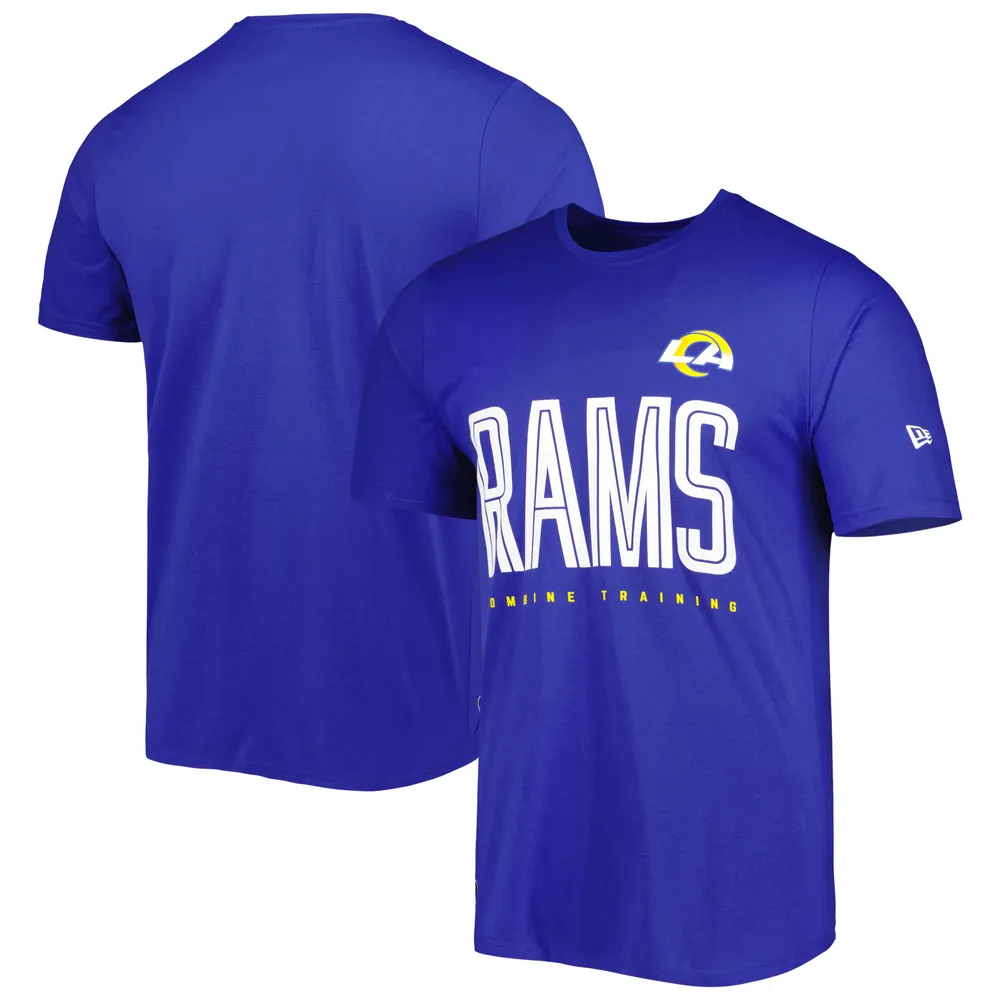 T-shirt New Era Royal Los Angeles Rams Combine Authentic Training Huddle Up pour homme