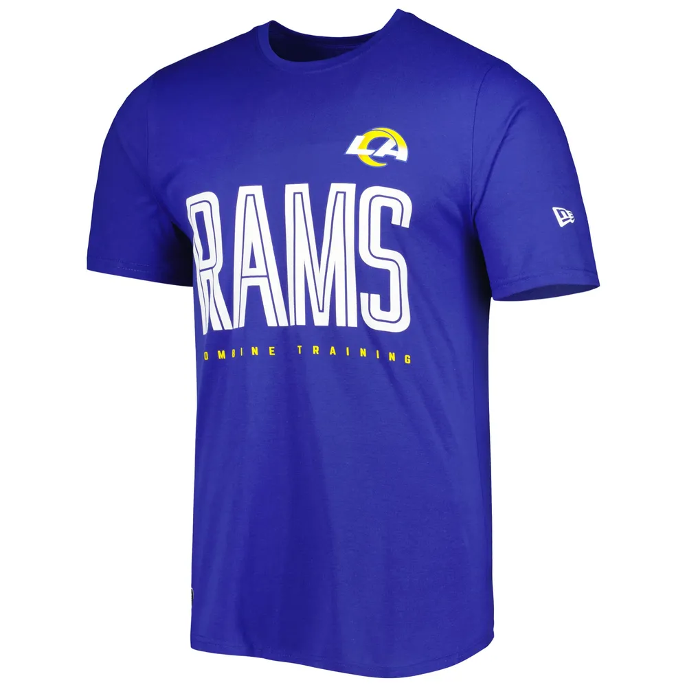 Men's New Era Royal Los Angeles Rams Combine Authentic Training Huddle Up T-Shirt