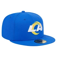 Casquette ajustée 59FIFTY Main des Rams de Los Angeles Royal New Era pour homme