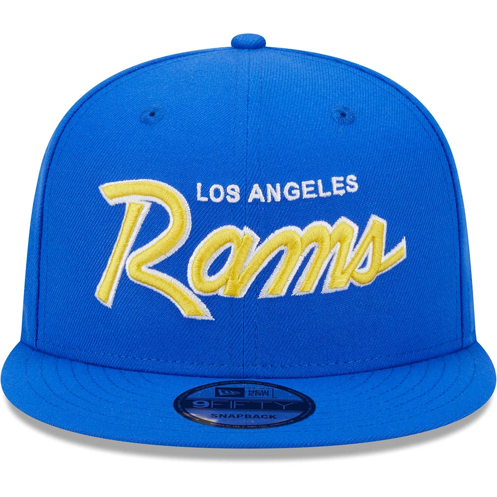 Casquette Snapback 9FIFTY Royal Los Angeles Rams New Era pour homme