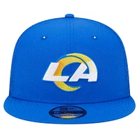 Men's New Era Royal Los Angeles Rams  Main Trucker 9FIFTY Snapback Hat