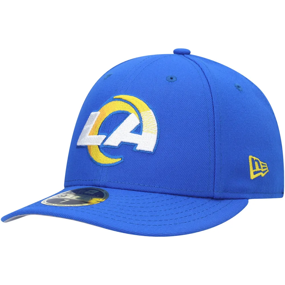 Los Angeles Rams New Era Alternate Logo Black on Black Low Profile 59FIFTY  II Fitted Hat 