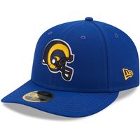 Men's New Era Royal Los Angeles Rams Omaha Throwback Low Profile 59FIFTY Fitted Hat