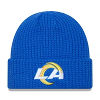 Bonnet en tricot à revers New Era Royal Los Angeles Rams Prime pour hommes