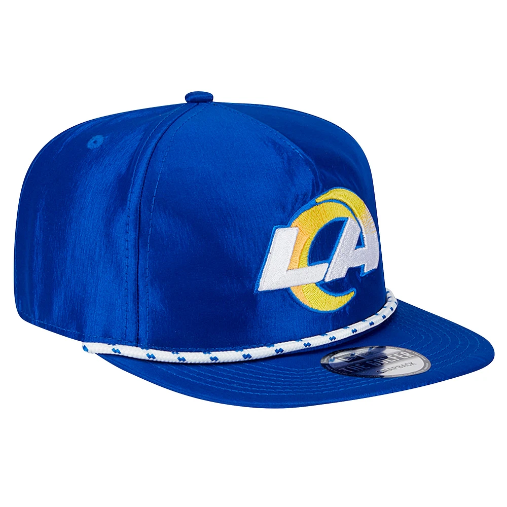 Casquette snapback de golfeur en corde Royal Los Angeles Rams New Era pour hommes