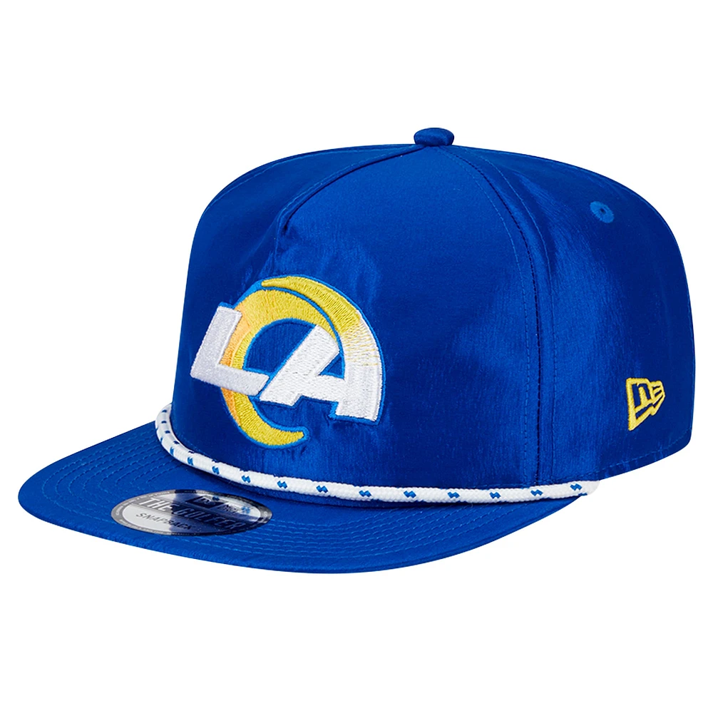 Casquette snapback de golfeur en corde Royal Los Angeles Rams New Era pour hommes