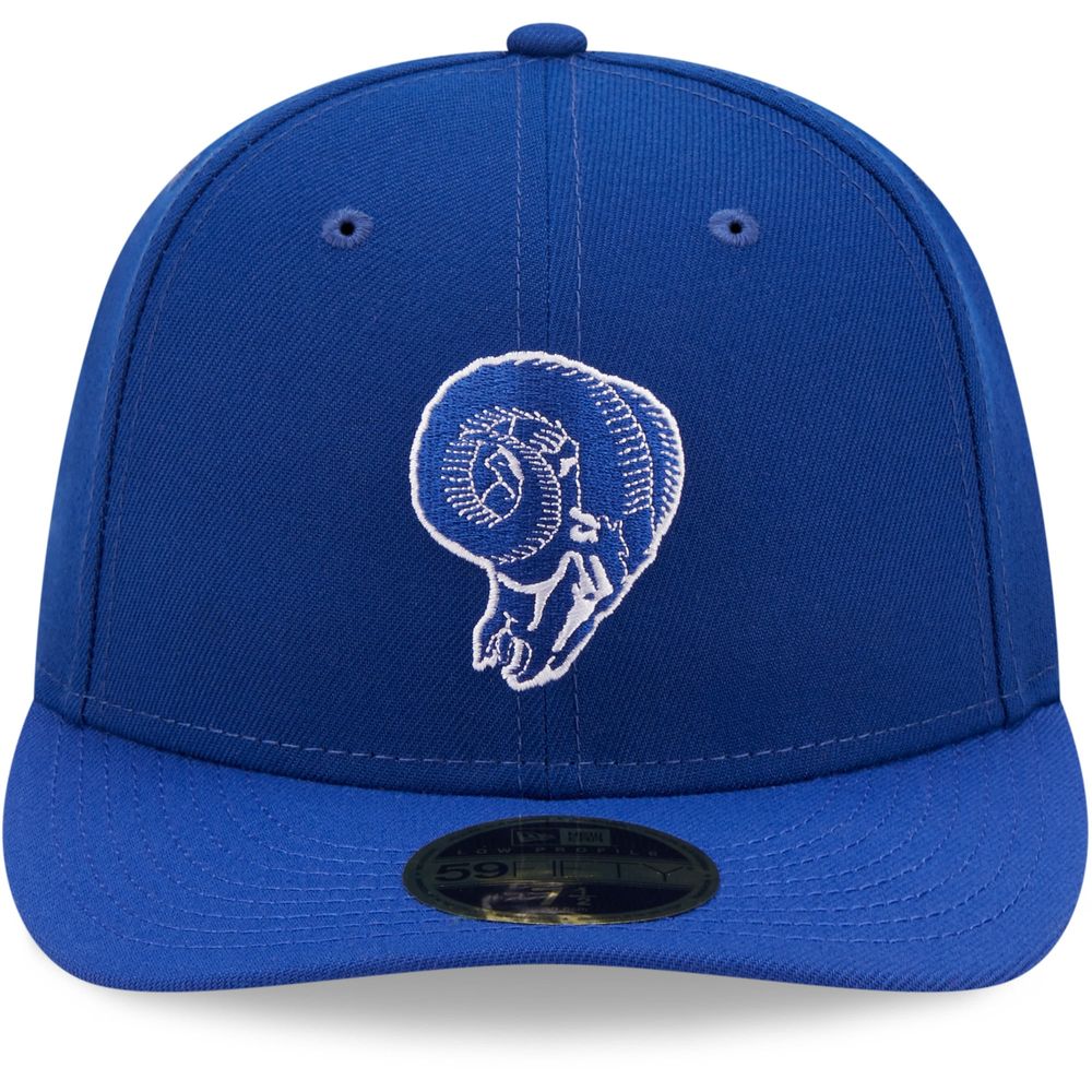 Men's New Era White Los Angeles Rams Team Logo Omaha Low Profile