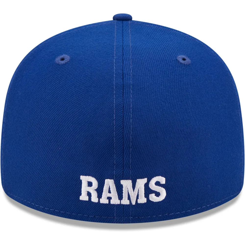 Casquette ajustée 59FIFTY Royal Los Angeles Rams Skull Omaha Throwback pour homme New Era