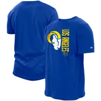 T-shirt New Era Royal Los Angeles Rams Split Logo 2-Hit pour homme