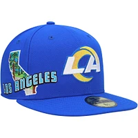 Casquette ajustée 59FIFTY Los Angeles Rams Stateview New Era Royal pour homme