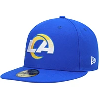 Casquette ajustée 59FIFTY Los Angeles Rams Stateview New Era Royal pour homme