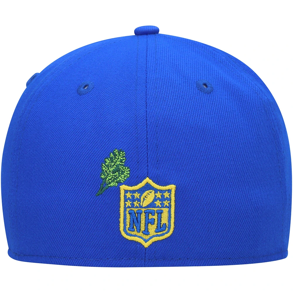 Casquette ajustée 59FIFTY Los Angeles Rams Stateview New Era Royal pour homme