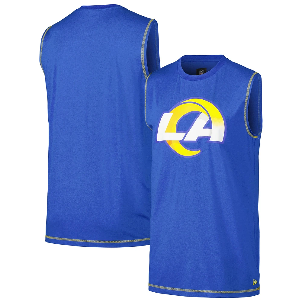 Men's New Era Royal Los Angeles Rams Tank Top