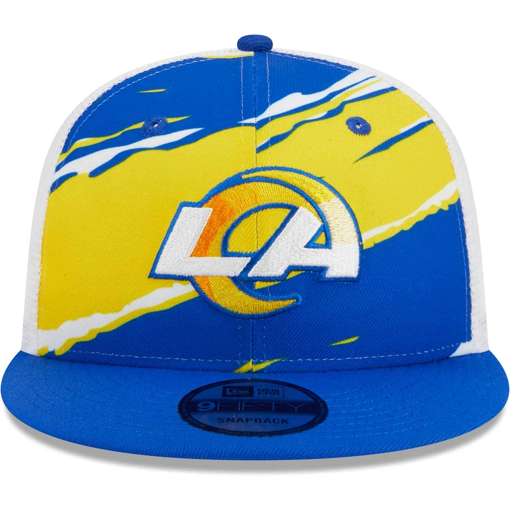 Men's New Era Royal Los Angeles Rams  Tear Trucker 9FIFTY Snapback Hat