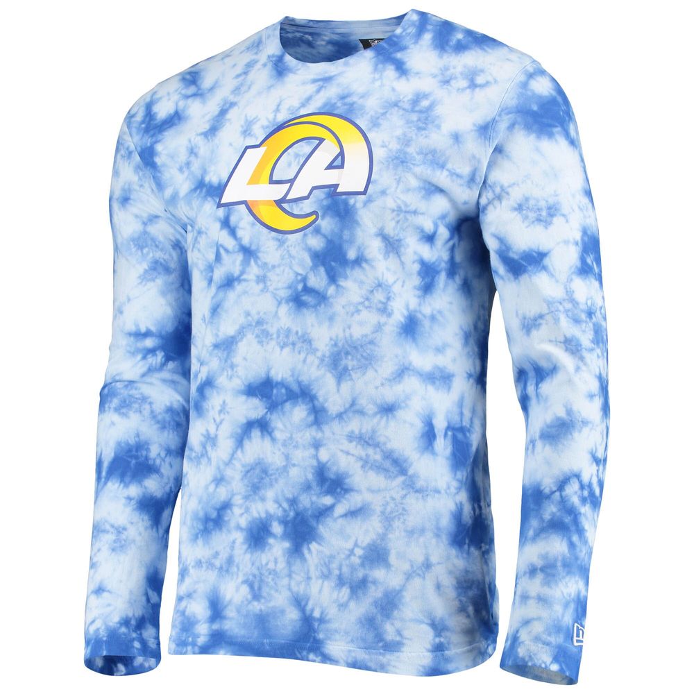 Men's New Era Royal Los Angeles Rams Tie-Dye Long Sleeve T-Shirt