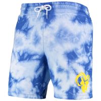 Men's New Era Royal Los Angeles Rams Tie-Dye Shorts