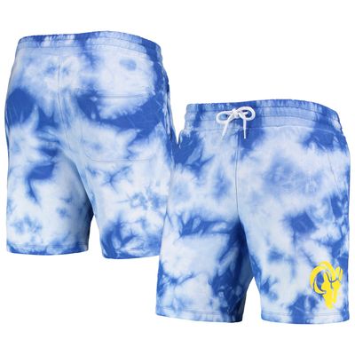 Men's New Era Royal Los Angeles Rams Tie-Dye Shorts