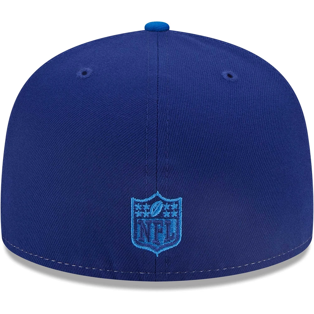 Casquette ajustée tricolore 59FIFTY des Los Angeles Rams Royal New Era pour homme