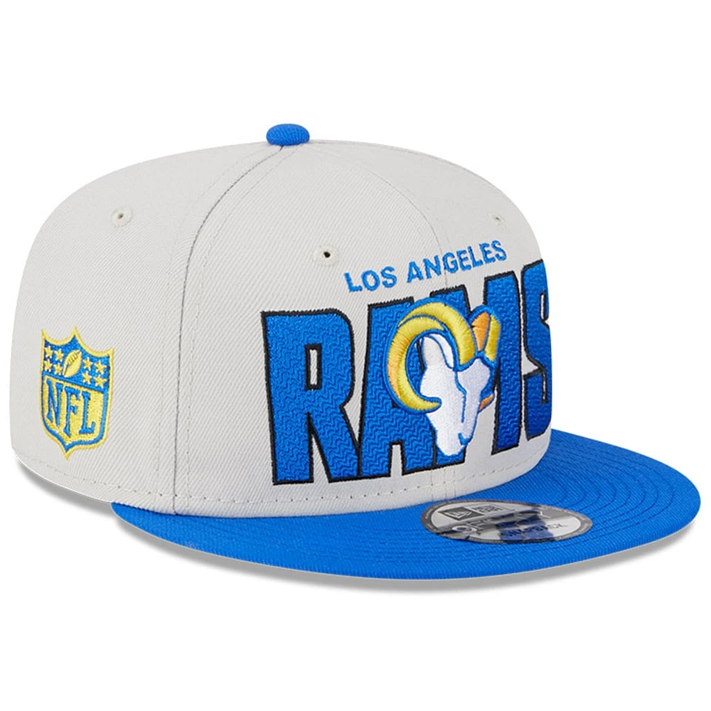 Men's New Era Stone/Royal Los Angeles Rams 2023 NFL Draft 9FIFTY Snapback Adjustable Hat