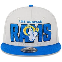 Men's New Era Stone/Royal Los Angeles Rams 2023 NFL Draft 9FIFTY Snapback Adjustable Hat