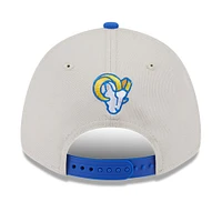 Casquette réglable New Era Stone/Royal Los Angeles Rams 2023 NFL Draft 9FORTY pour homme