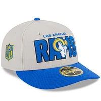 New Era Stone/Royal Los Angeles Rams 2023 NFL Draft Low Profile 59FIFTY Casquette ajustée pour homme