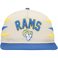 Casquette de golf athlétique à visière snapback Los Angeles Rams Stone/Royal New Era pour homme