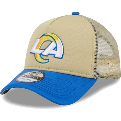 Casquette ajustable 9FORTY New Era pour homme Los Angeles Rams All Day A-Frame Trucker fauve/royal