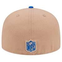 Men's New Era Tan Los Angeles Rams  Logo Main 59FIFTY Fitted Hat