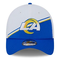 Casquette flex 39THIRTY Sideline des Los Angeles Rams 2023 New Era pour homme, blanc/royal