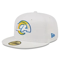 Casquette ajustée 59FIFTY Los Angeles Rams Omaha New Era blanche pour homme