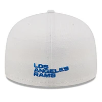 Casquette ajustée 59FIFTY Los Angeles Rams Omaha New Era blanche pour homme