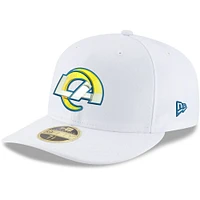 Casquette ajustée 59FIFTY Los Angeles Rams Omaha Low Profile New Era pour homme, blanche
