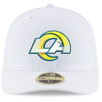 Casquette ajustée 59FIFTY Los Angeles Rams Omaha Low Profile New Era pour homme, blanche