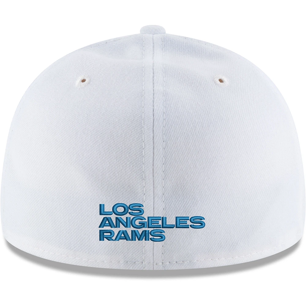 Casquette ajustée 59FIFTY Los Angeles Rams Omaha Low Profile New Era pour homme, blanche