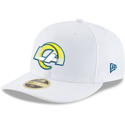 Casquette ajustée 59FIFTY Los Angeles Rams Omaha Low Profile New Era pour homme, blanche