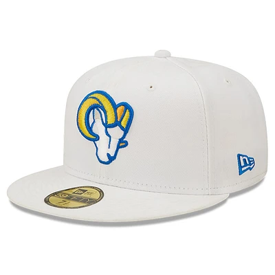 Casquette ajustée 59FIFTY Los Angeles Rams Omaha Ram Head New Era blanche pour homme