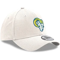 Men's New Era White Los Angeles Rams Ram Head Iced II 39THIRTY Flex Hat