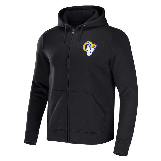 Collection NFL x Darius Rucker pour hommes par Fanatics Sweat à capuche entièrement zippé noir Los Angeles Rams Rocker