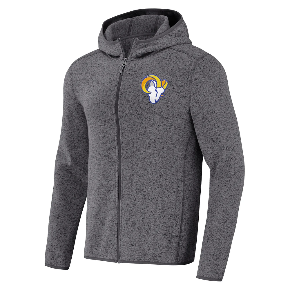 Men's NFL x Darius Rucker Collection by Fanatics Gray Los Angeles Rams Fleece Pullover Hoodie