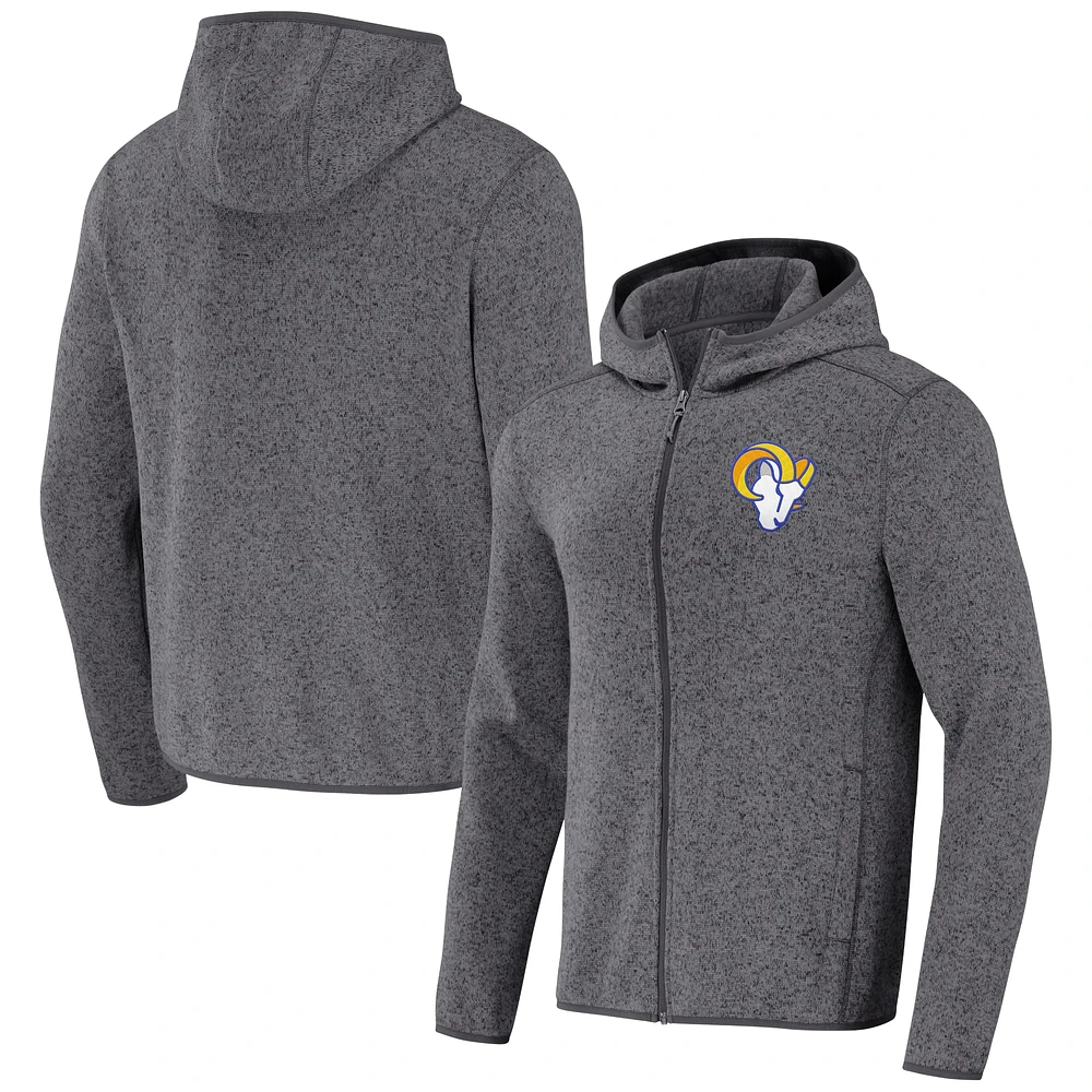 Collection NFL x Darius Rucker pour hommes par Fanatics Sweat à capuche en polaire gris Los Angeles Rams