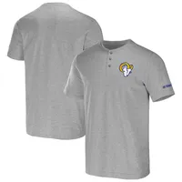 Men's NFL x Darius Rucker Collection by Fanatics Heather Gray Los Angeles Rams Henley T-Shirt