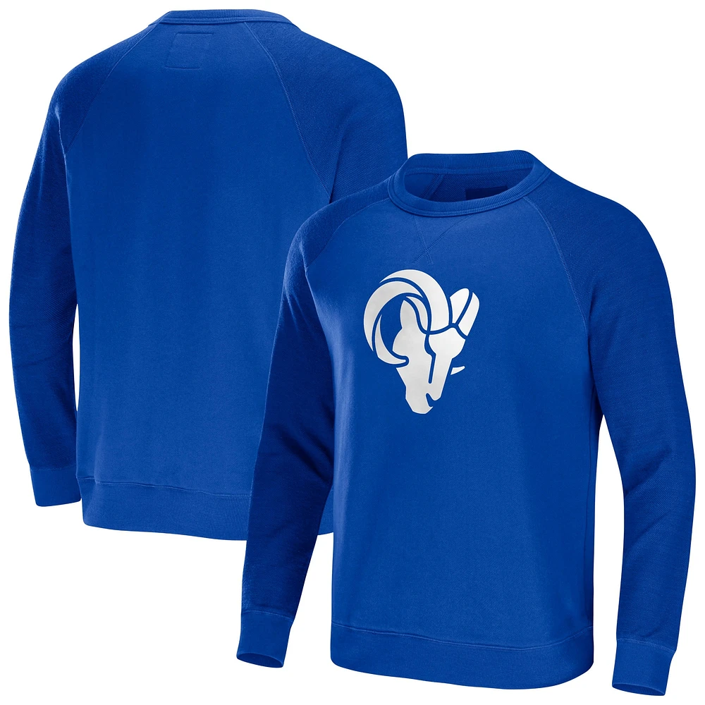 Collection NFL x Darius Rucker pour hommes par Fanatics Royal Los Angeles Rams Sweat-shirt léger en détresse