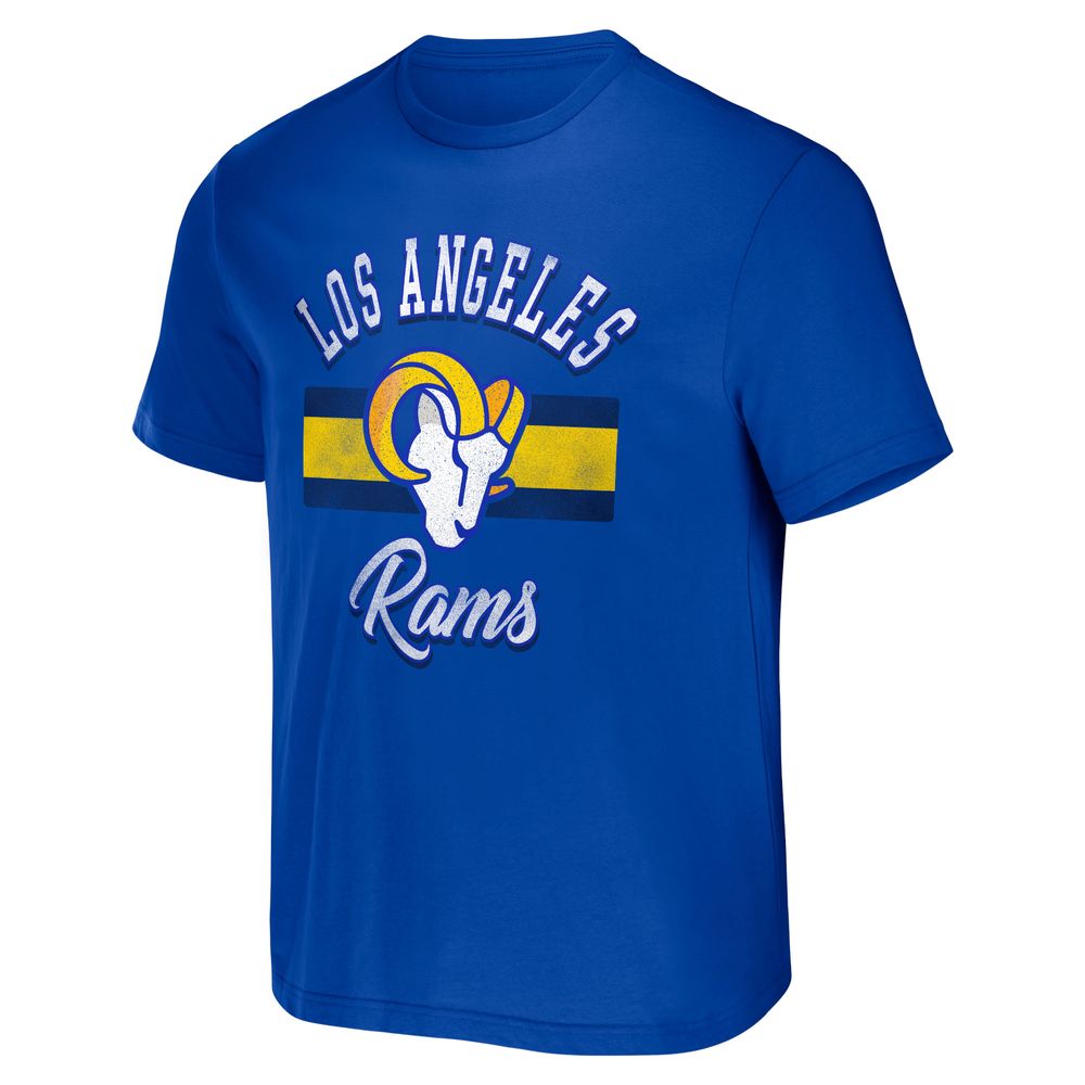 Men's NFL x Darius Rucker Collection by Fanatics Royal Los Angeles Rams Stripe T-Shirt